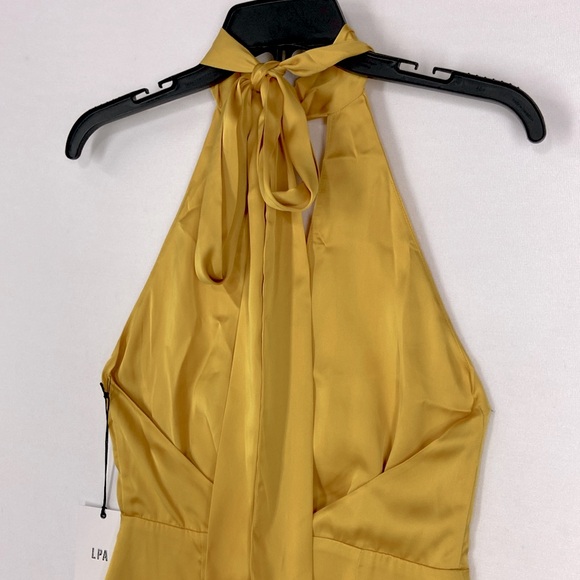 LPA Halter Tie Dress in Mustard Yellow Size XS from REVOLVE - Picture 7 of 7